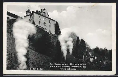 AK Baden-Baden, Am Ursprung der Thermalquellen am Florentinenberg