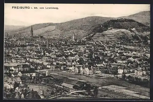 AK Freiburg i. Br., Ortsansicht vom Lorettoberg aus