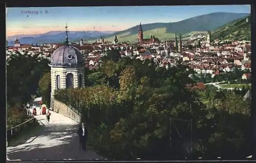 AK Freiburg / Breisgau, Blick über die Ortschaft