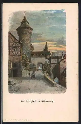 AK Nürnberg, Vestnerturm und Tiefer Brunnen