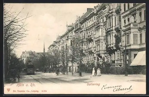 AK Köln-Neustadt, Strassenbahn am Salierring