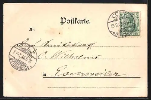 Lithographie Köln-Neustadt, Flaneure am Deutschen Ring