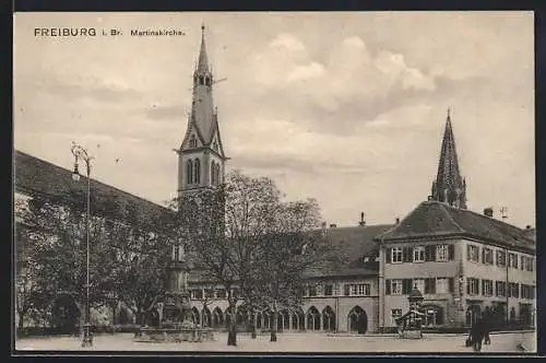 AK Freiburg i. Br., Blick auf die Martinskirche