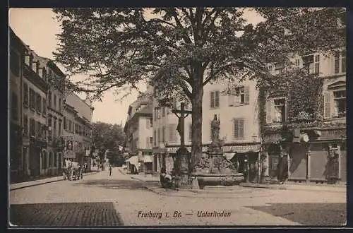 AK Freiburg i. Br., Unterlinden-Partie