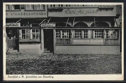 AK Alt-Frankfurt, Gaststätten am Römerberg