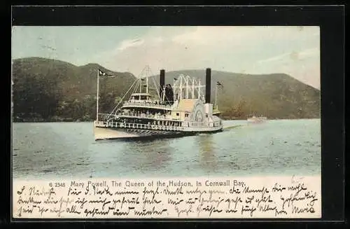 AK Dampfer Mary Powell, The Queen of the Hudson in Cornwall Bay