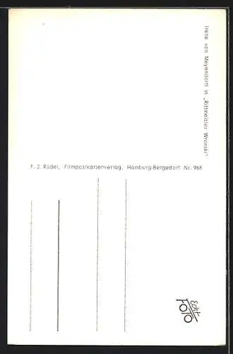 AK Schauspielerin Irene von Meyendorff im Kleid mit aufgebauschten Ärmeln