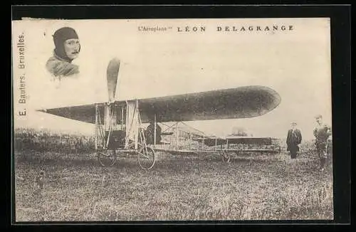 AK L`Aéroplane Léon Delagrange, Flugzeug