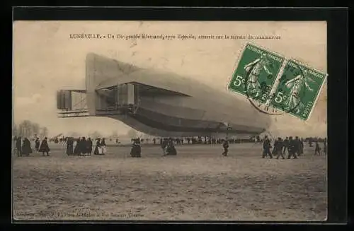 AK Lunéville, Un Dirigeable allemand, type Zeppelin