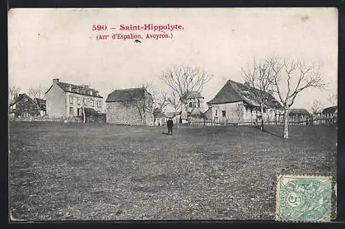 AK Saint-Hippolyte /Aveyron, Arrt d`Espalion, Panorama