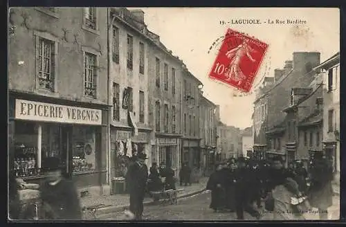 AK Laguiole, La Rue Bardière, Strassenpartie