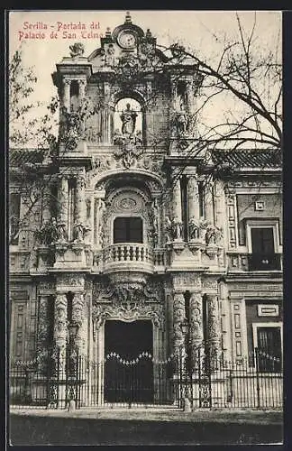 AK Sevilla, Portada del Palacio de San Telmo