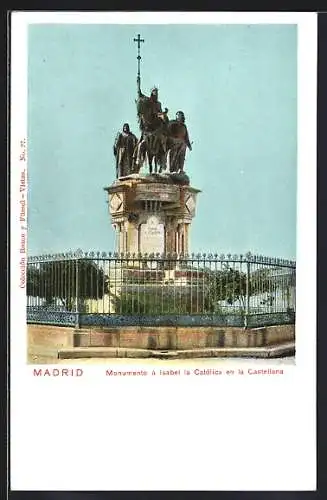 AK Madrid, Monumento á Isabel la Católica en la Castellana