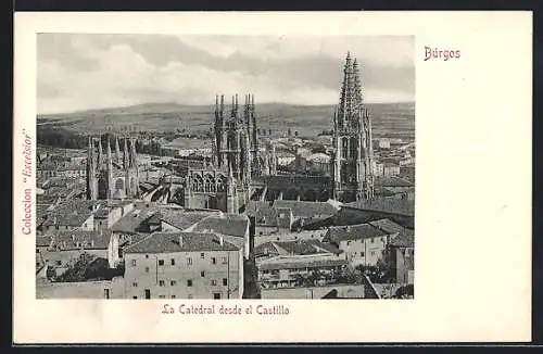 AK Búrgos, La Catedral desde el Castillo