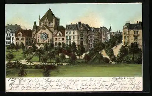 AK Köln-Neustadt, Synagoge am Königsplatz mit Beethovenstrasse