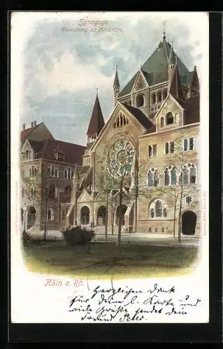 AK Köln, Synagoge, Einweihung am 22. März 1899