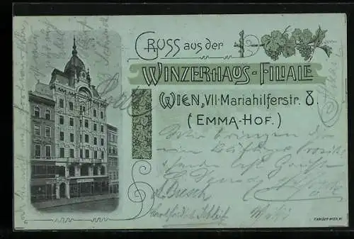 AK Wien, Winzerhaus-Filiale Emma-Hof, Mariahilferstr. 8