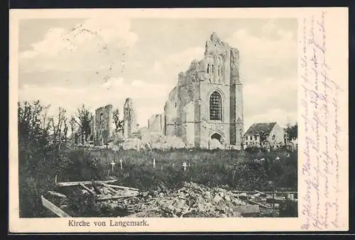 AK Langemark, Die zerbombte Kirche