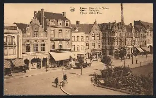 AK Ypres, Place de la Station