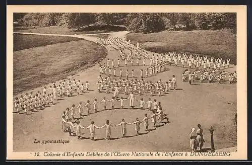 AK Dongelberg, Colonie d`Enfants Débiles de l`Oeuvre Nationale de l`Enfance, la gymnastique