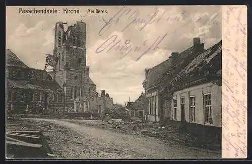 AK Passchendaele, Die zerstörte Kirche