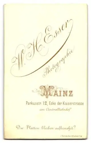 Fotografie W.H. Esser, Mainz, Parkusstr. 12, Portrait eines jungen Mannes mit Anzug und Krawatte