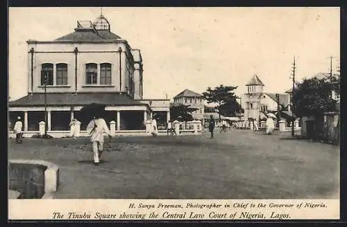 AK Lagos, The Tinubu Square showing the Central Law Court of Nigeria