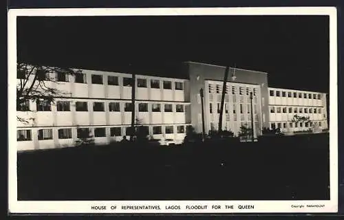 AK Lagos, House of Representatives, floodlit for the Queen