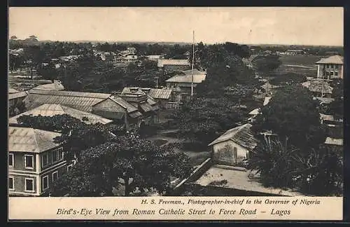 AK Lagos, Bird`s-Eye View from Roman Catholic Street to Force Road