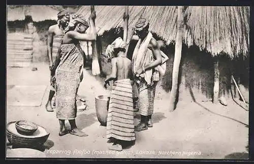 AK Lokoja, Preparing foofoo (mashed yams)