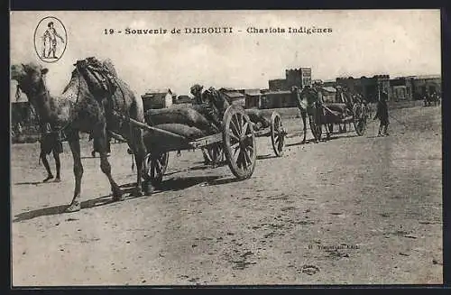 AK Djibouti, Chariots Indigènes