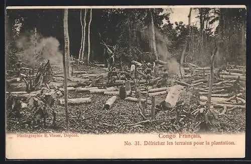 AK Congo, Défricher les terrains pour la plantation