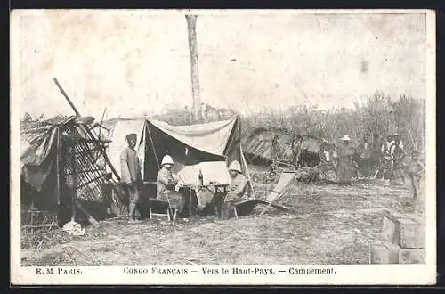 AK Congo, Vers le Haut-Pays, Campement