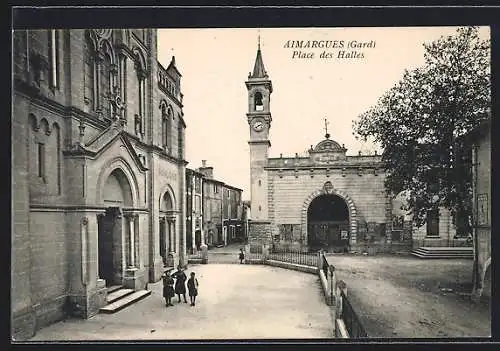 AK Aimargues /Gard, Place des Halles