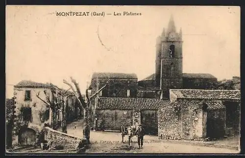 AK Montpezat /Gard, Les Platanes