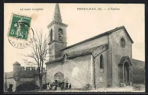 AK Pouzilhac /Gard, L`Église