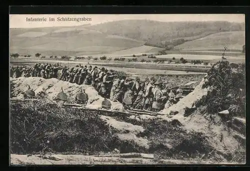 AK Infanterie im Schützengraben