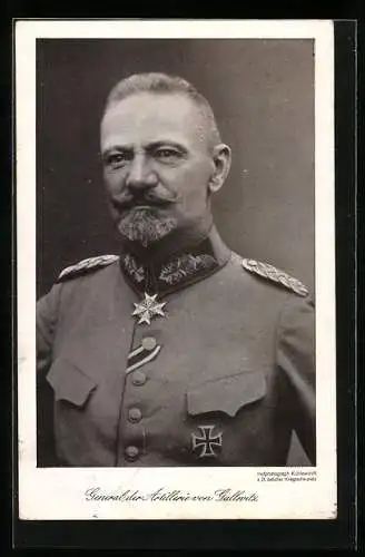 AK Portrait General der Artillerie von Gallwitz