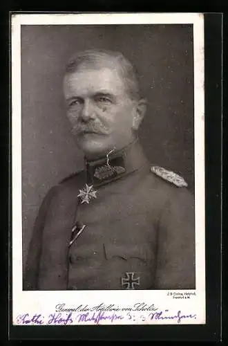 AK General der Artillerie von Schlotz, Portrait mit Orden