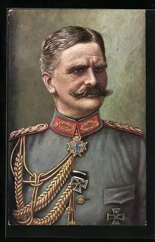 AK Heerführer von Mackensen, Portrait in dekorierter Uniform