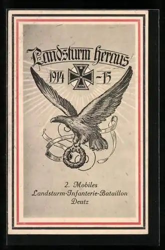 AK Reichsadler, 2. Mobiles Landsturm-Infanterie-Bataillon Deutz