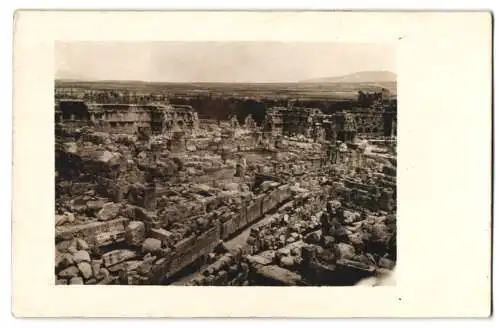 10 Fotografien 1.WK, Ansicht Baalbek / Libanon, antike Ruinen und Deutsche Soldaten