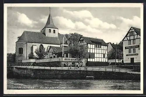 AK Rodenkirchen, Gasthaus zum Treppchen, Kölner Segler-Club, Alte Kirche