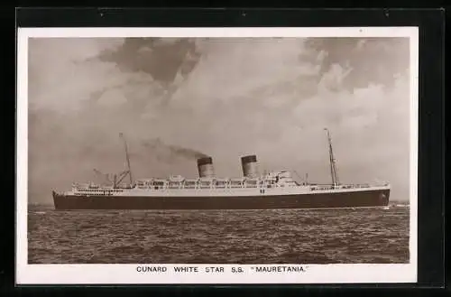 AK Cunard White Star, Passagierschiff SS Mauretania