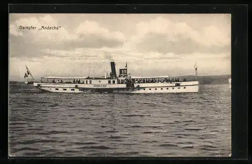 AK Dampfer Andechs auf dem Ammersee