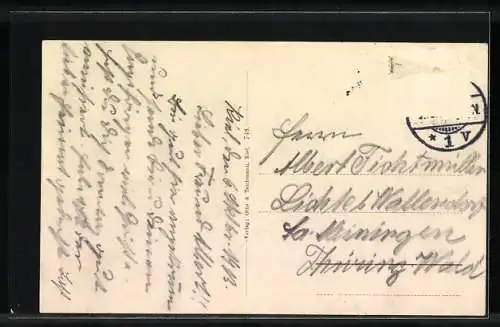 AK SMS Kaiserin im Wasser