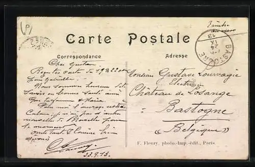 AK Paris, Vue générale des Invalides, Flugzeug