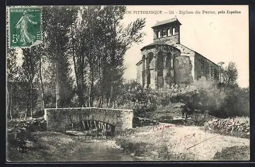 AK Espalion /Aveyron, Eglise de Perse