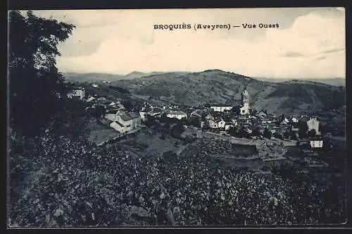 AK Broquiès /Aveyron, Vue Ouest