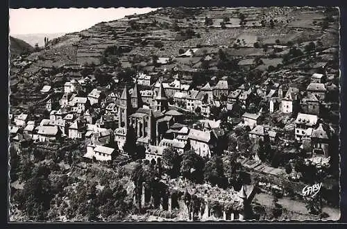 AK Conques /Aveyron, Vue générale, coté Sud-Est